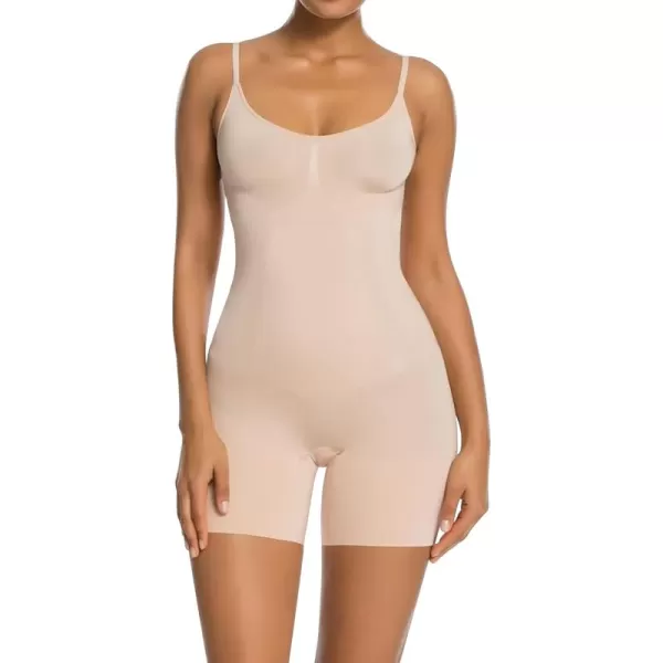 SHAPERX Bodysuit for Women Tummy Control Shapewear Mid-Thigh Seamless Full Body Shaper