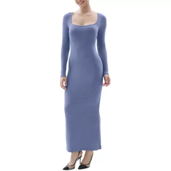 SHAPERX Women's Soft Lounge Slip Dress Sexy Ribbed Bodycon Dresses
