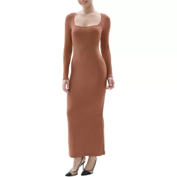 SHAPERX Women's Soft Lounge Slip Dress Sexy Ribbed Bodycon Dresses