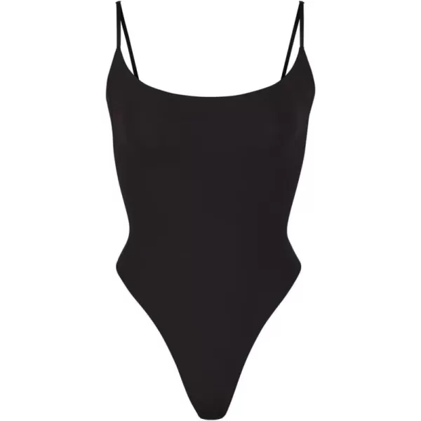 SHAPERX Women's Square Neck Bodysuit Fit Everybody No Compression Sleeveless Body Suits