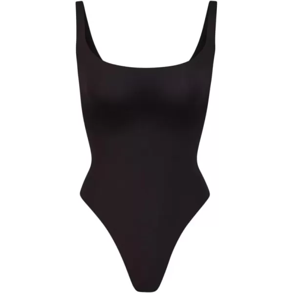 SHAPERX Women's Square Neck Bodysuit Fit Everybody No Compression Sleeveless Body Suits