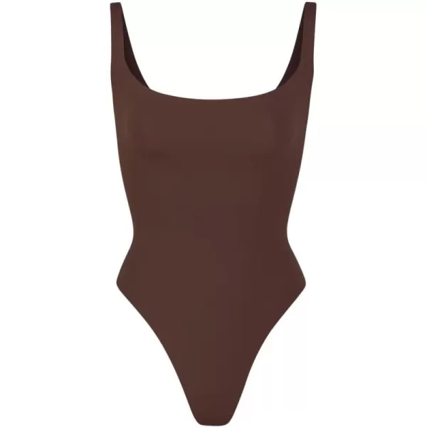 SHAPERX Women's Square Neck Bodysuit Fit Everybody No Compression Sleeveless Body Suits