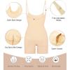 imageSHAPERX Open Bust Shapewear Tummy Control Bodysuits for Women Seamless Compression High Waisted Body ShaperBeigeshorts