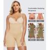imageSHAPERX Open Bust Shapewear Tummy Control Bodysuits for Women Seamless Compression High Waisted Body ShaperBeigeshorts