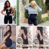 imageSHAPERX Shapewear for Women Tummy Control Open Bust Thigh Slimmer Body ShaperBlackunderbust