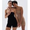 imageSHAPERX Strapless Shortie Bodysuit for Women Tummy Control Shapewear Seamless Sculpt Body Shaper with Removable StrapsBlack Shorts