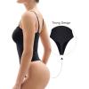imageSHAPERX Strapless Shortie Bodysuit for Women Tummy Control Shapewear Seamless Sculpt Body Shaper with Removable StrapsBlack Thong