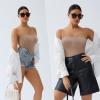 imageSHAPERX Strapless Shortie Bodysuit for Women Tummy Control Shapewear Seamless Sculpt Body Shaper with Removable StrapsSienna Thong