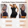 imageSHAPERX Womens Fajas Colombianas Tummy Control Shapewear Postpartum Full Body Shaper Butt Lifter BodysuitBlack