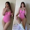 imageSHAPERX Womens Shapewear Bodysuit Tummy Control Body Shaper Seamless Sculpting Snatched Waist Body SuitPink Thong