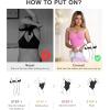 imageSHAPERX Womens Shapewear Bodysuit Tummy Control Body Shaper Seamless Sculpting Snatched Waist Body SuitPink Thong