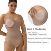 imageSHAPERX Womens Shapewear Tummy Control Bodysuit with Removable Pads Seamless Sculpting Mid Thigh Body ShaperSienna Brief