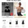 imageSHAPERX Womens Shapewear Tummy Control Bodysuit with Removable Pads Seamless Sculpting Mid Thigh Body ShaperSienna Mid Thigh