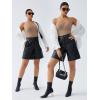 imageSHAPERX Womens Shapewear Tummy Control Bodysuit with Removable Pads Seamless Sculpting Mid Thigh Body ShaperSienna Thong
