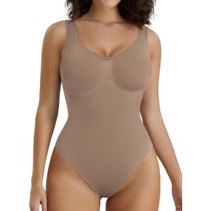 imageSHAPERX Womens Shaping MidThigh Bodysuit Tummy Control Shapewear Seamless Sculpting Body ShaperSiennathong