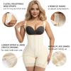 imageSHAPERX Shapewear for Women Tummy Control Body Shaper Butt Lifter Bodysuit Postpartum Girdles with Adjustable StrapsBeige Hooks