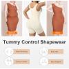 imageSHAPERX Shapewear for Women Tummy Control Body Shaper Butt Lifter Bodysuit Postpartum Girdles with Adjustable StrapsBeige Hooks