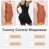 imageSHAPERX Shapewear for Women Tummy Control Body Shaper Butt Lifter Bodysuit Postpartum Girdles with Adjustable StrapsBlack Hooks