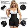 imageSHAPERX Shapewear for Women Tummy Control Body Shaper Butt Lifter Bodysuit Postpartum Girdles with Adjustable StrapsBlack Hooks