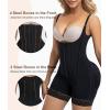imageSHAPERX Shapewear for Women Tummy Control Body Shaper Butt Lifter Bodysuit Postpartum Girdles with Adjustable StrapsBlack Zipper