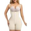imageSHAPERX Shapewear for Women Tummy Control Body Shaper Butt Lifter Bodysuit Postpartum Girdles with Adjustable StrapsBeige Zipper