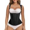 imageSHAPERX Waist Trainer Corset for Women Tummy Control Sport Girdle Hourglass Waist Cincher Body Shaper with Steel BonedBlack