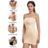 imageSHAPERX Shapewear Dress for Women Tummy Control Full Slip for Under Dresses Seamless Sculpt Body Shaper1beige
