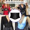 imageSHAPERX Womens 26 Steel Boned Corset Short Torso Heavy Duty Waist Trainer CorsetBlack