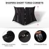 imageSHAPERX Womens 26 Steel Boned Corset Short Torso Heavy Duty Waist Trainer CorsetBlack Mesh