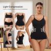 imageSHAPERX Womens Shapewear Tank Tops Seamless Tummy Control Shaping Camisole Adjustable Straps AntiRoll HemBlack