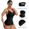 imageSHAPERX Womens Shapewear Tank Tops Seamless Tummy Control Shaping Camisole Adjustable Straps AntiRoll HemBlack
