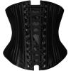 imageSHAPERX Womens Waist Training Corsets Underbust Heavy Duty 26 Steel Boned Hourglass Silhouette Body ShaperBlack