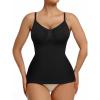 imageSHAPERX Womens Shapewear Tank Tops Seamless Tummy Control Shaping Camisole Adjustable Straps AntiRoll HemBlack