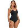 imageSHAPERX Bodysuit for Women Tummy Control Shapewear Racerback Seamless Sculpting Body Shaper Tank TopBlack