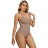 imageSHAPERX Bodysuit for Women Tummy Control Shapewear Racerback Seamless Sculpting Body Shaper Tank TopSienna