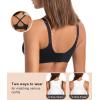 imageSHAPERX Bras for Women Wireless V Mesh Comfortable Bralette Seamless Push Up Everyday Bra with Removable CupsBlack