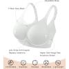 imageSHAPERX Wireless Bras for Women V Mesh Supportive Full Coverage Everyday Bralette No Underwire Seamless T Shirt Push Up BraWhite