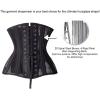 imageSHAPERX Women 24 Double SteelBoned Longline Heavy Duty Waist Training Corsets ShaperBlack Mesh