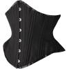 imageSHAPERX Womens Heavy Duty Corset Double Steel Boned Waist Trainer Corsets Underbust Body ShaperBlack Long Torso
