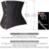 imageSHAPERX Womens Heavy Duty Corset Double Steel Boned Waist Trainer Corsets Underbust Body ShaperBlack Short Torso  Breathable