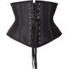imageSHAPERX Womens Heavy Duty Corset Double Steel Boned Waist Trainer Corsets Underbust Body ShaperBlack Short Torso  Breathable