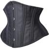 imageSHAPERX Womens Heavy Duty Corset Double Steel Boned Waist Trainer Corsets Underbust Body ShaperBlack Short Torso