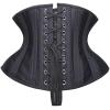 imageSHAPERX Womens Heavy Duty Corset Double Steel Boned Waist Trainer Corsets Underbust Body ShaperBlack Short Torso