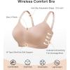 imageSHAPERX Womens Wireless Seamless Bra No Dig Comfort Lightly Lined Full Coverage Bralette for Daily WearToasted Almond