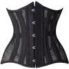 imageSHAPERX Women 24 Double SteelBoned Longline Heavy Duty Waist Training Corsets ShaperBlack Mesh