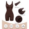imageSHAPERX Womens Shaping MidThigh Bodysuit Tummy Control Shapewear Seamless Sculpting Body ShaperCoffee