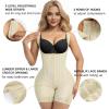 imageSHAPERX Womens Fajas Colombianas Postpartum Shapewear Tummy Control Body Shaper Butt Lifter with Boned SupportBeige Hooks