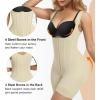 imageSHAPERX Womens Fajas Colombianas Postpartum Shapewear Tummy Control Body Shaper Butt Lifter with Boned SupportBeige Hooks