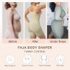 imageSHAPERX Womens Fajas Colombianas Postpartum Shapewear Tummy Control Body Shaper Butt Lifter with Boned SupportBeige Zipper