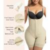 imageSHAPERX Womens Fajas Colombianas Postpartum Shapewear Tummy Control Body Shaper Butt Lifter with Boned SupportBeige Zipper